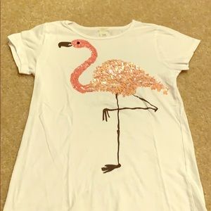 Girls Short Sleeve Flamingo Shirt